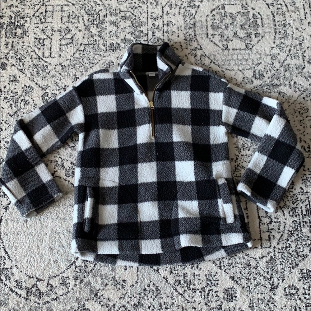 Buffalo Check Sherpa Quarter Zip